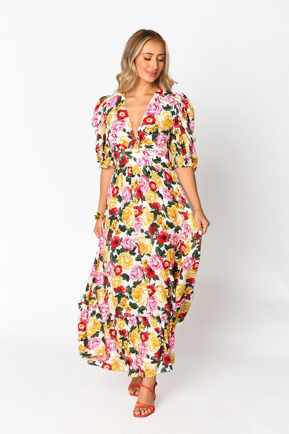 Miranda Puff Sleeve Maxi Dress - Vanity