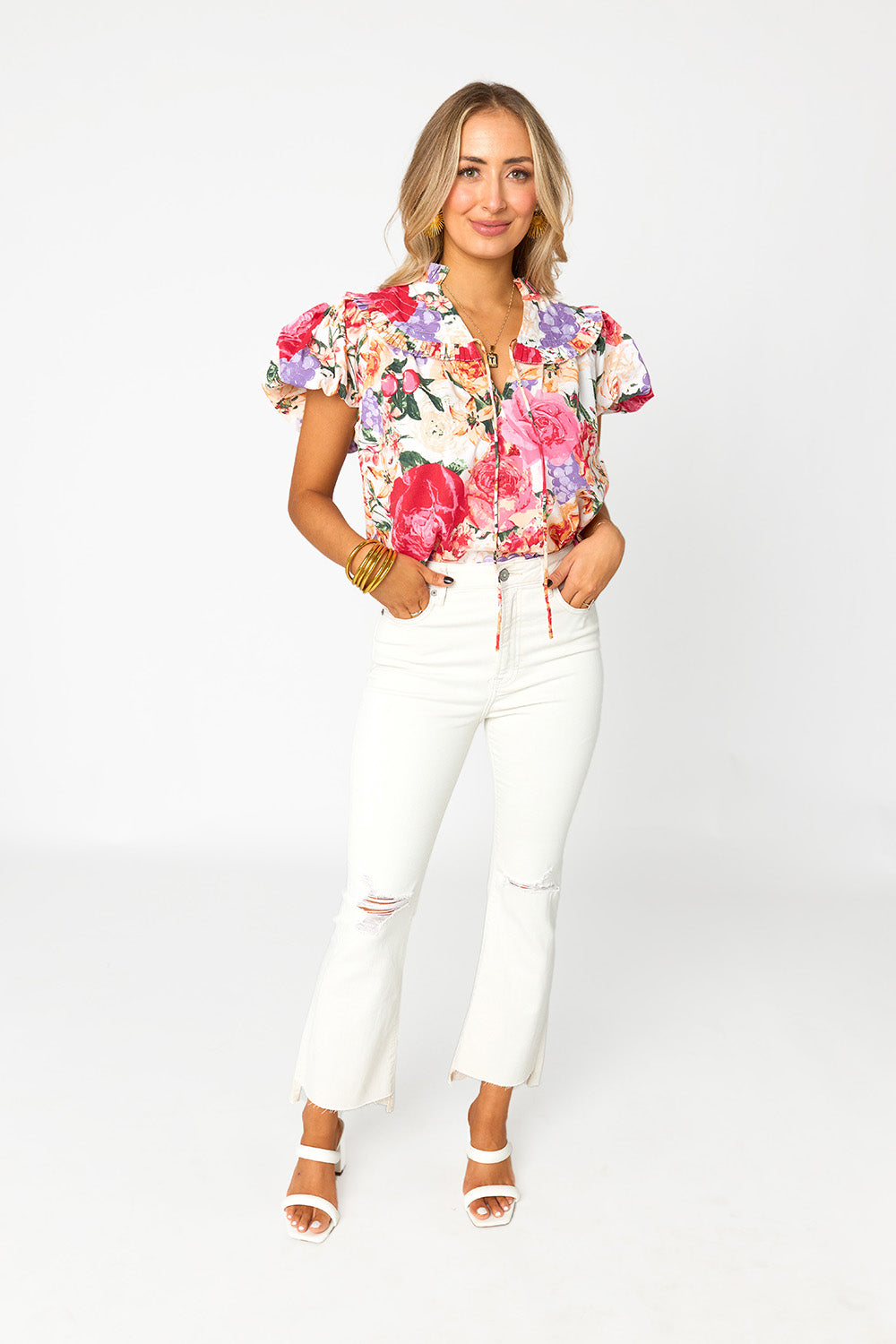 Leeland Puff Sleeve Top - Love Story