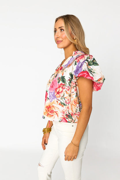 Leeland Puff Sleeve Top - Love Story