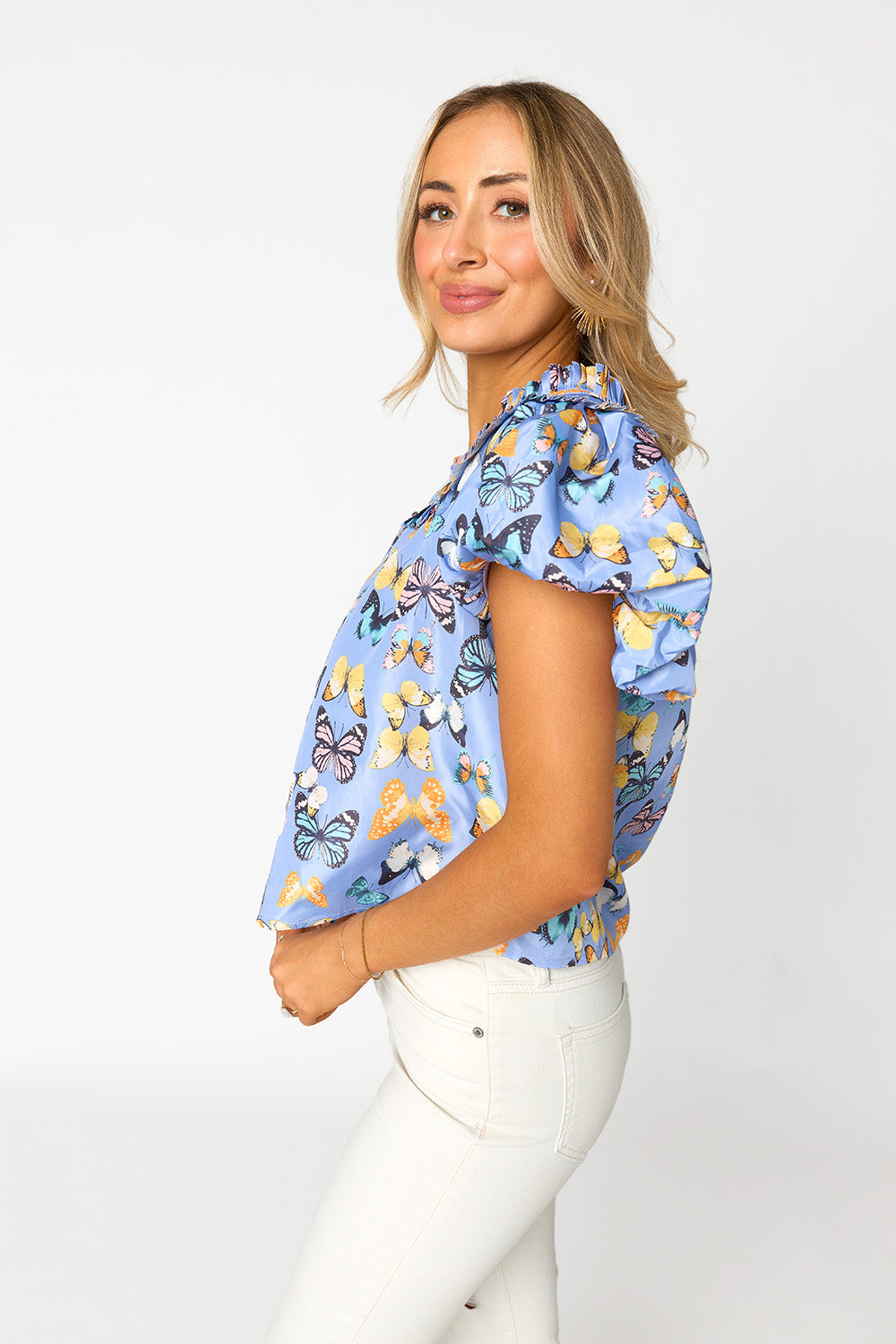 Leeland Puff Sleeve Top - Painted Lady