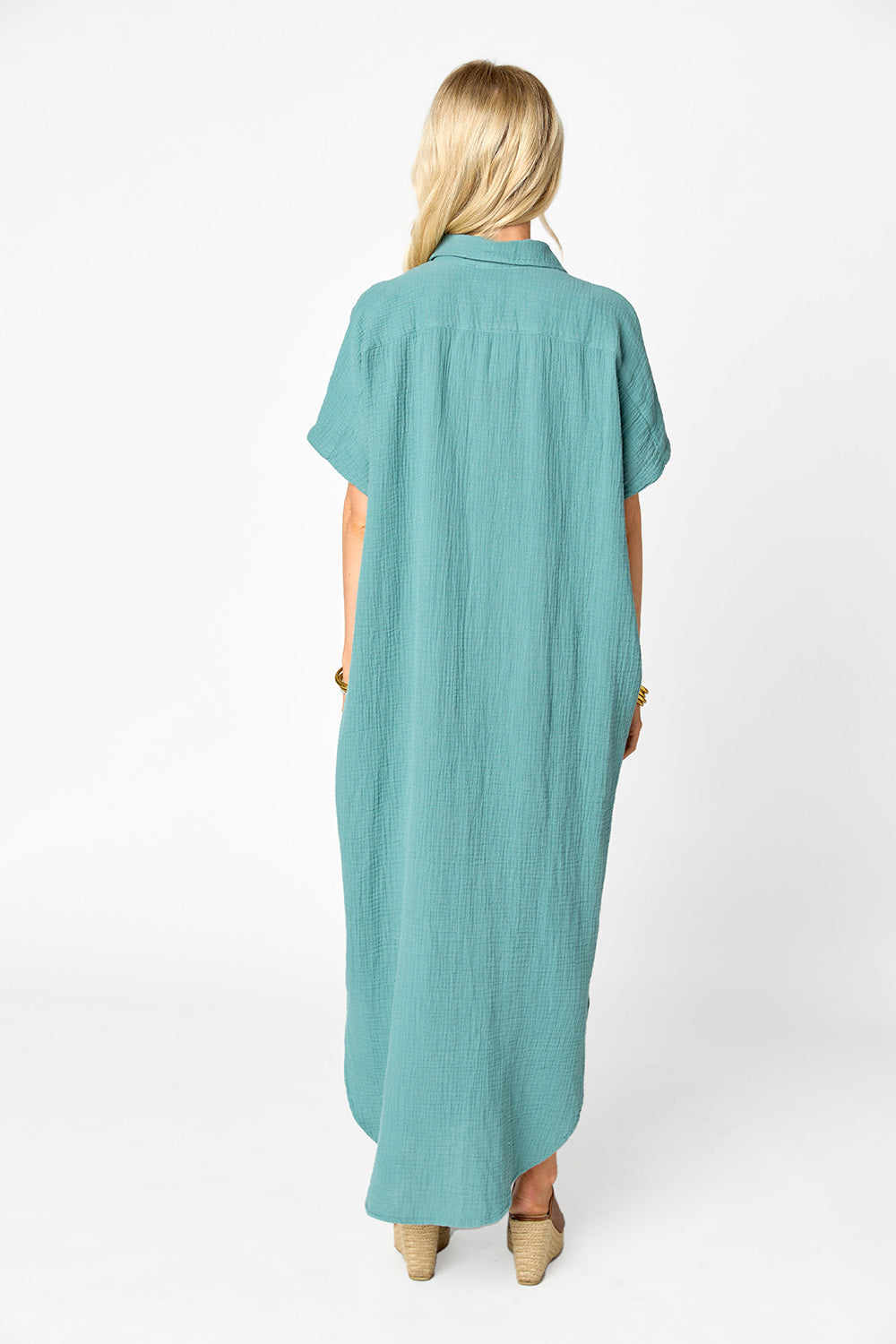 Carmen Cover Up Caftan Maxi Dress - Moss