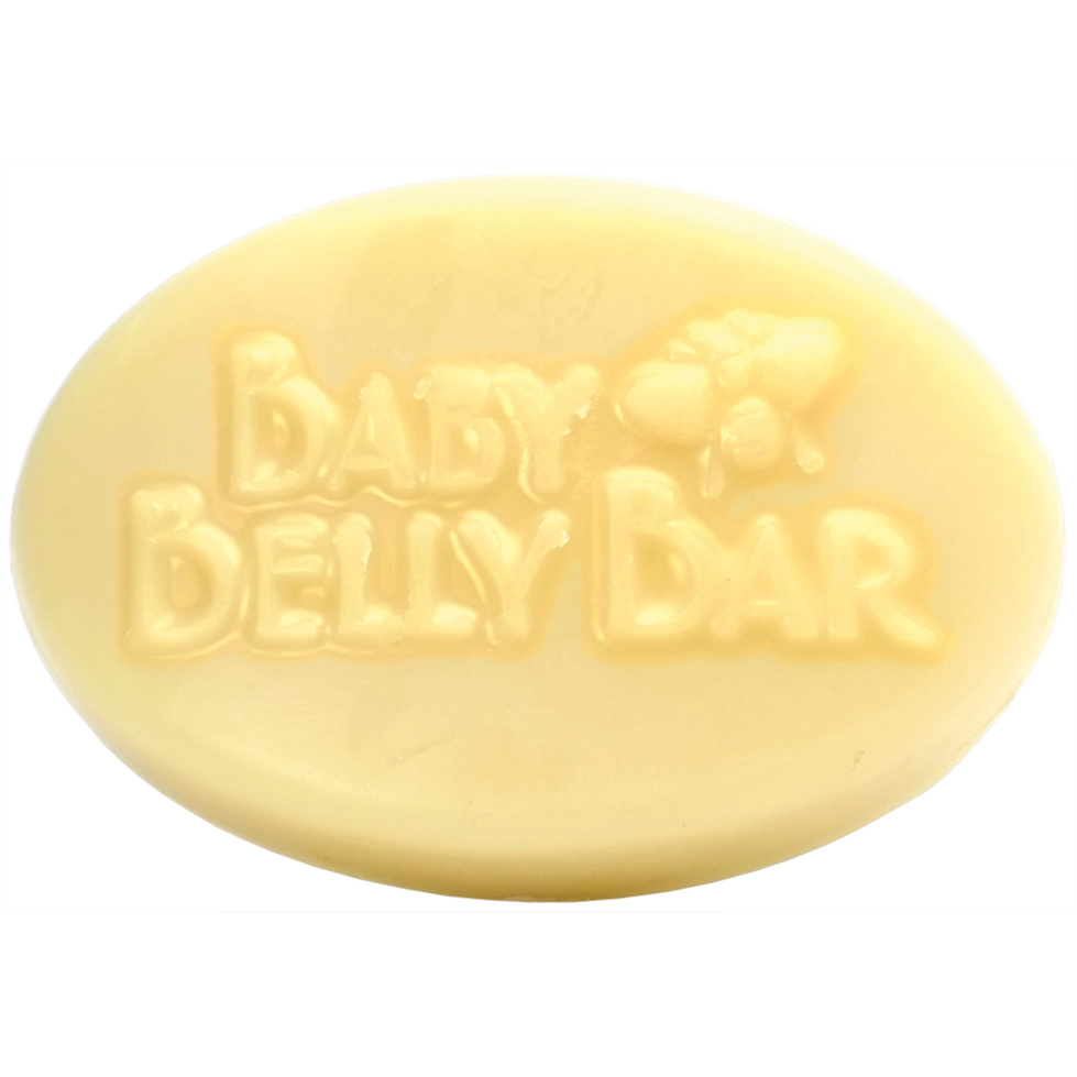 Yellow bar of soap with &