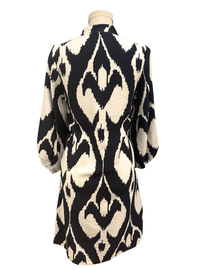 Womens Boho Chic Navy white knee length dress