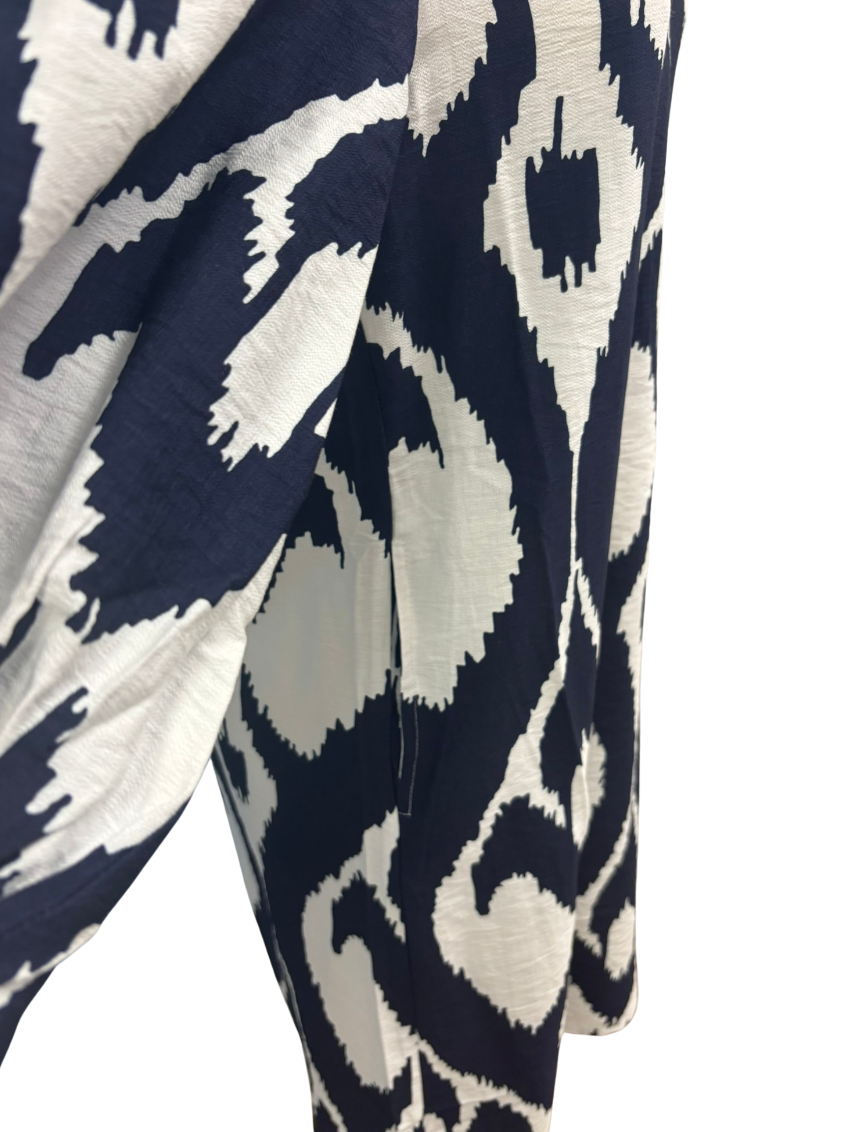 Womens Boho Chic Navy white knee length dress