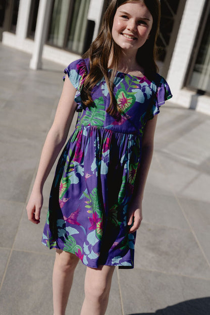 Briton Court | Girls Norah Dress - Blue Seas