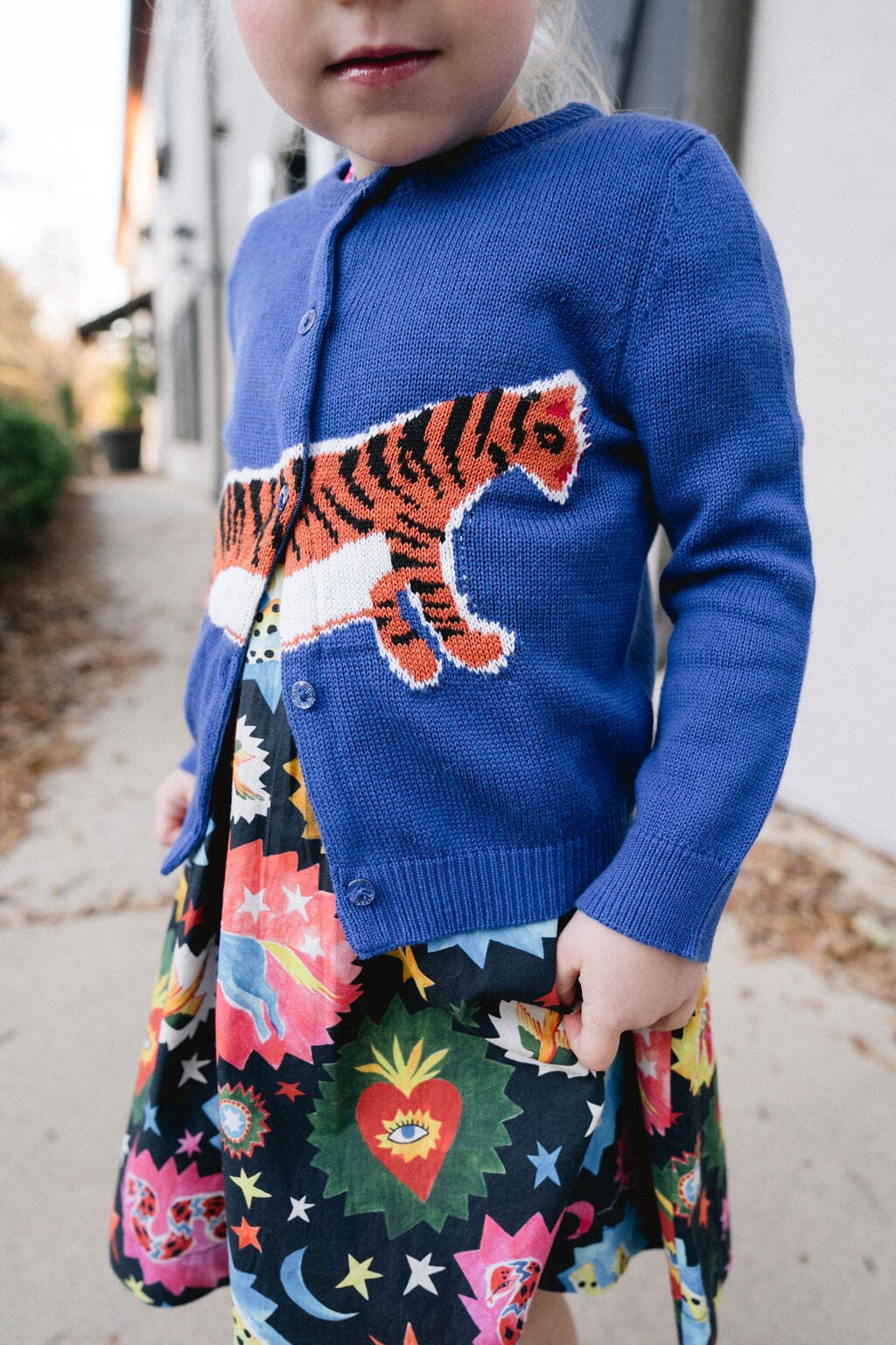 Briton Court | Girls Evelyn Cardigan- Tiger