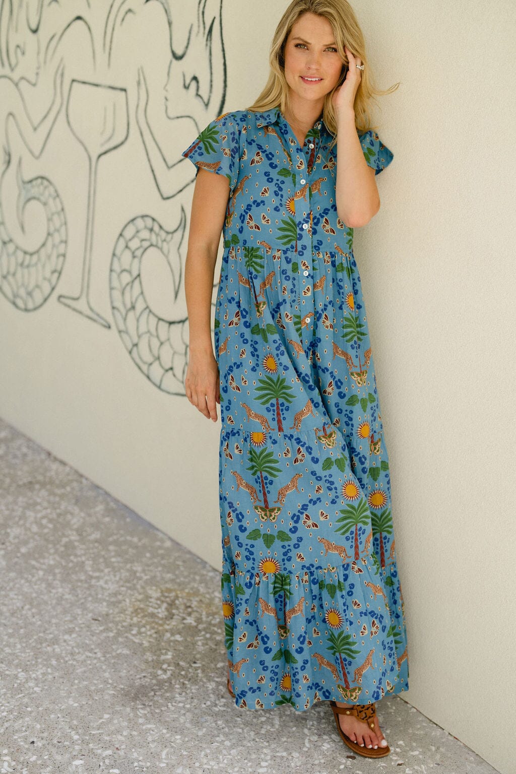 Briton Court | Frenchi Dress -Cheetah Cove
