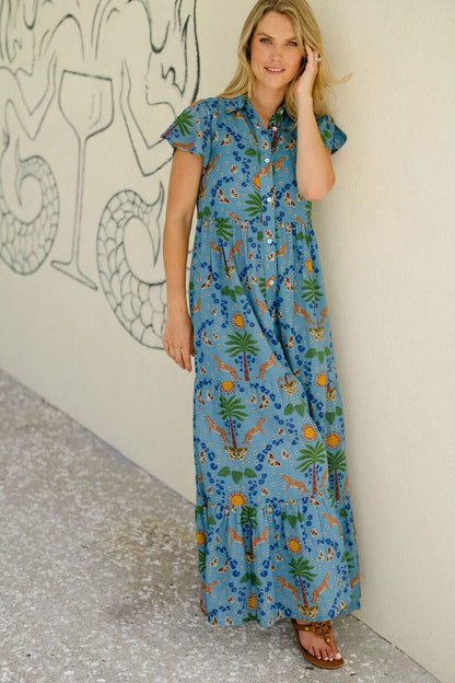 Briton Court | Frenchi Dress -Cheetah Cove
