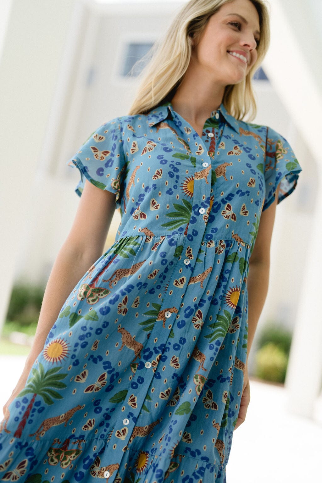 Briton Court | Frenchi Dress -Cheetah Cove