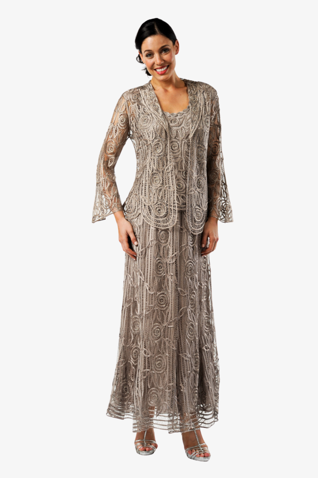 Soulmates | Silk Hand Crochet Embroidered Jacket Top and Skirt Set