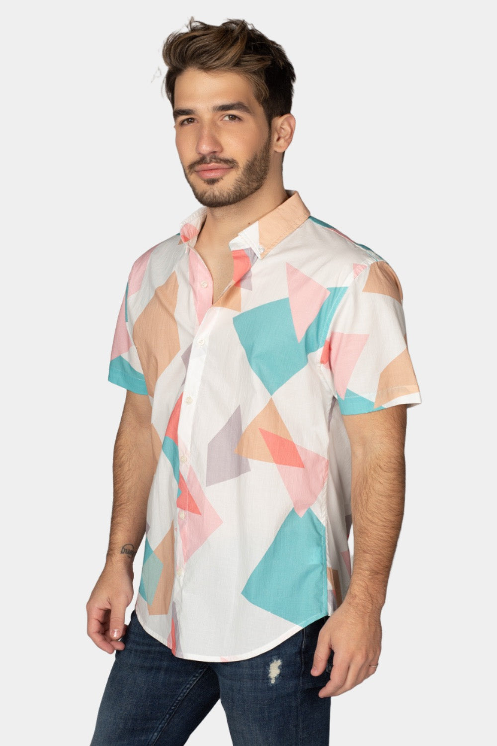 Robert Button Down Dress Shirt - Origami