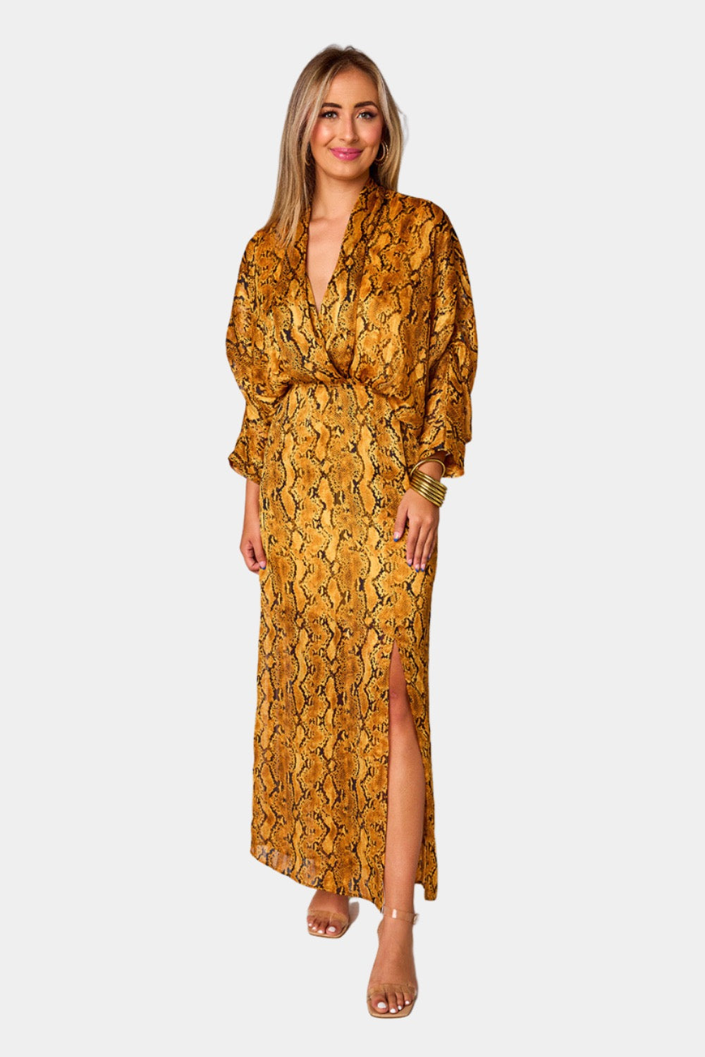 Buddy Love | Jude Long Sleeve Maxi Dress - Snake Charmer