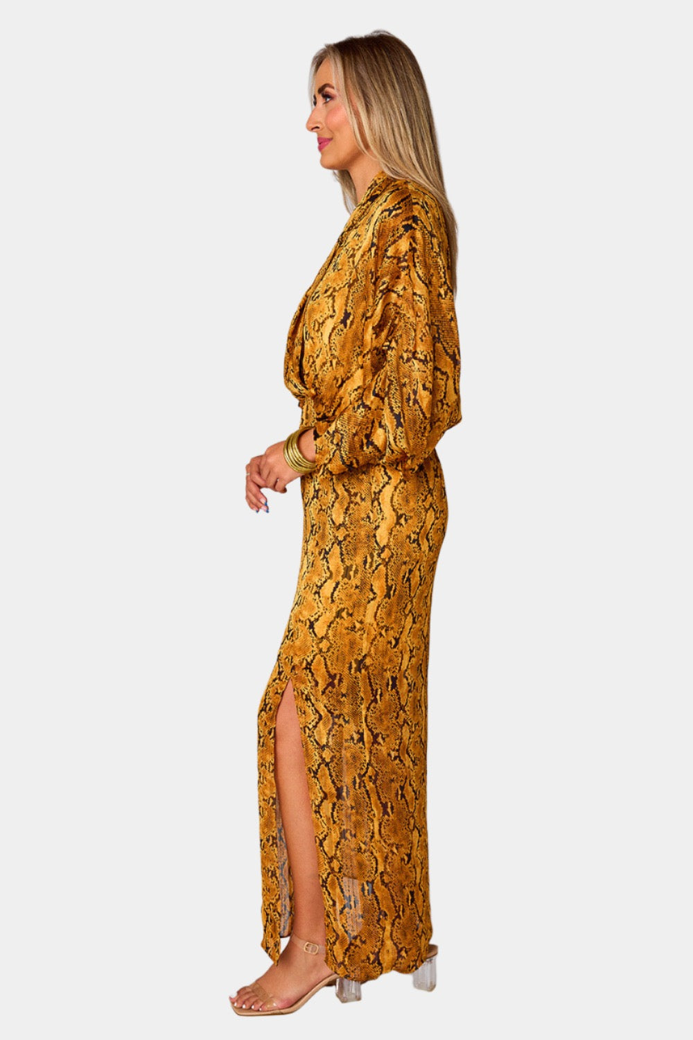 Buddy Love | Jude Long Sleeve Maxi Dress - Snake Charmer