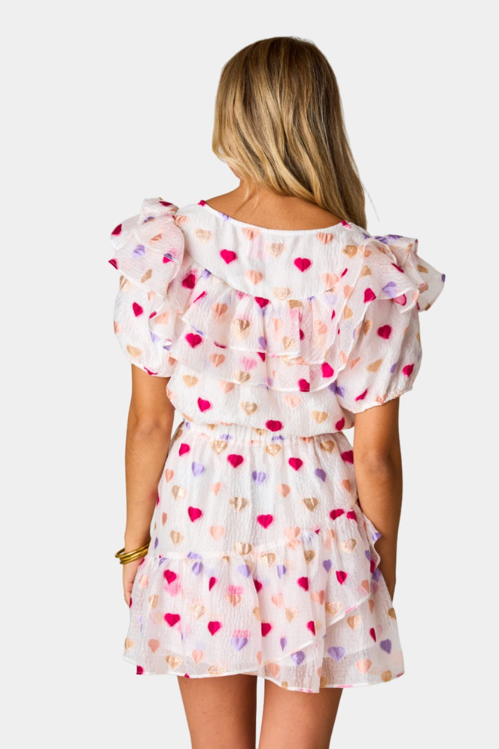 Norma Ruffle Short Dress - Kissing Booth