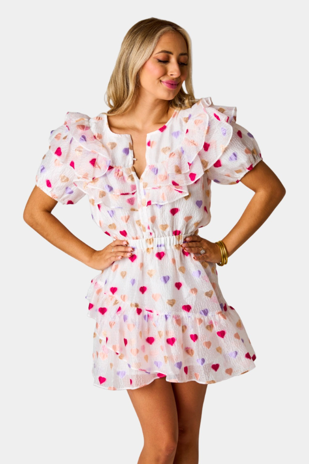 Norma Ruffle Short Dress - Kissing Booth