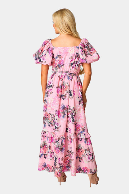 Sydney Puff Sleeve Maxi Dress - Bashful