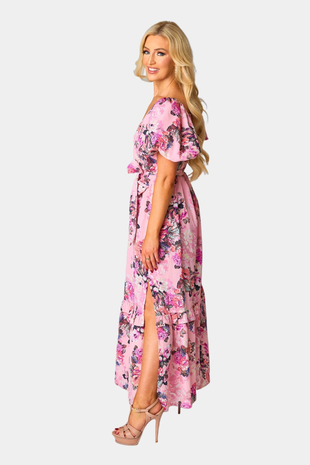 Sydney Puff Sleeve Maxi Dress - Bashful