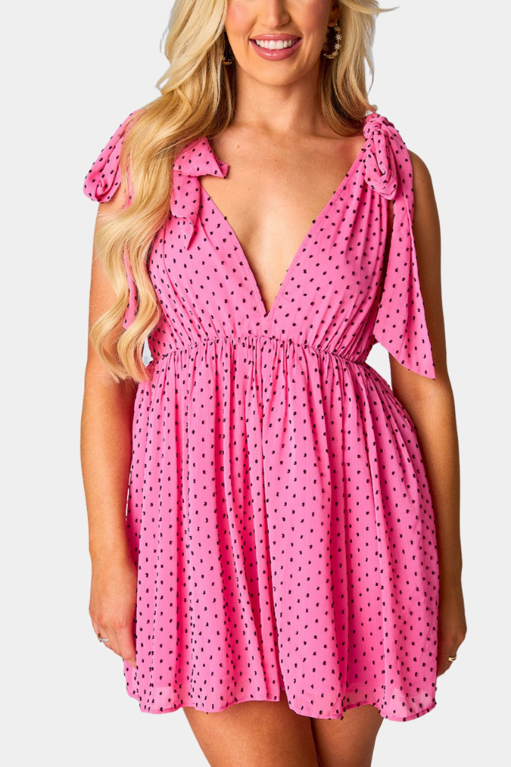 Melanie Tie-Shoulder Mini Dress - Minnie