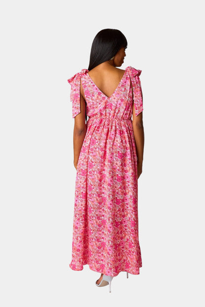 Meme Tie-Shoulder Maxi Dress - Hawaiian Sun