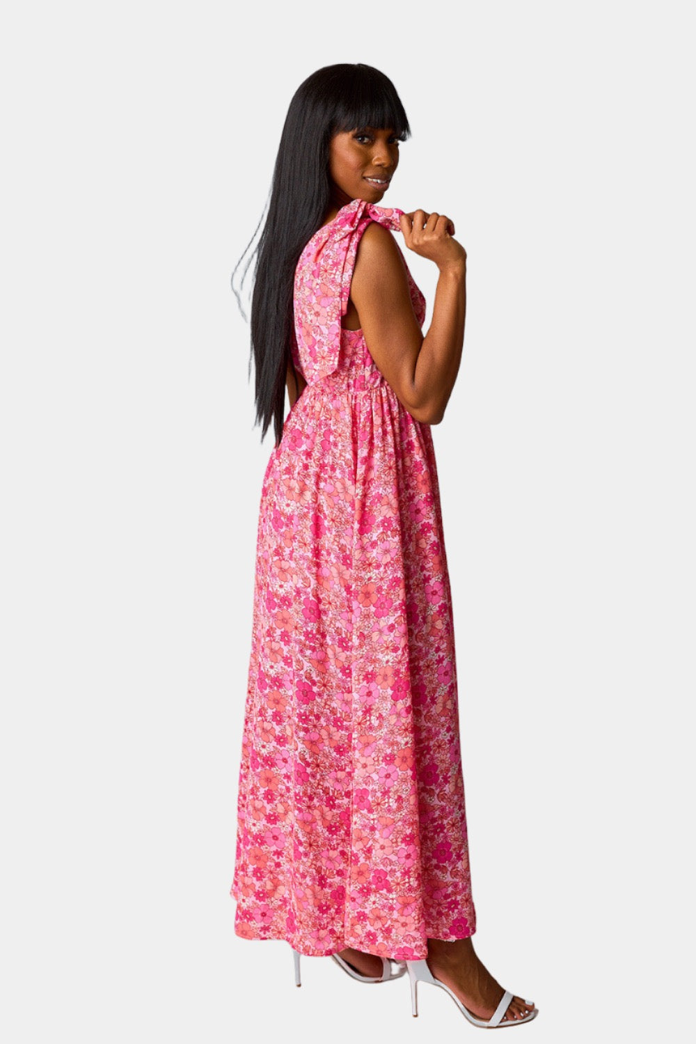 Meme Tie-Shoulder Maxi Dress - Hawaiian Sun