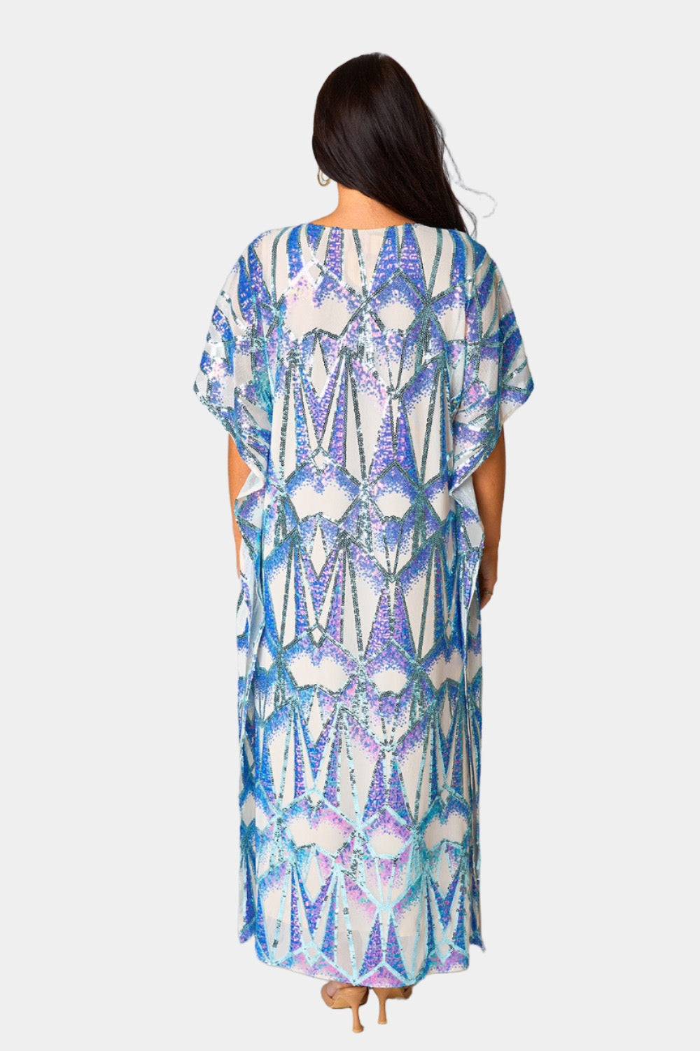 Atlas Sequin Caftan Maxi Dress - Queen of The Sea