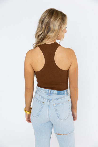 Jada Racerback Bodysuit - Chocolate