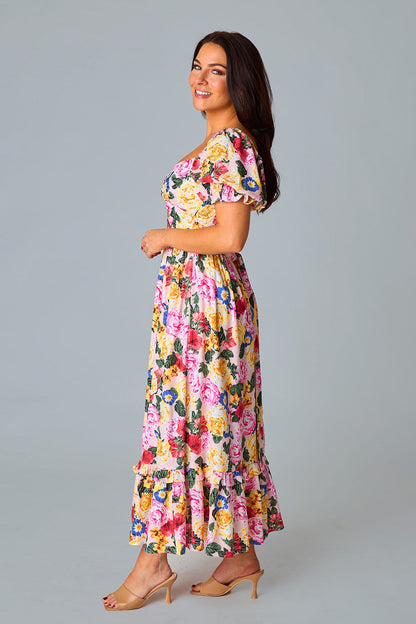 Ross Cut Out Midi Dress - Monet