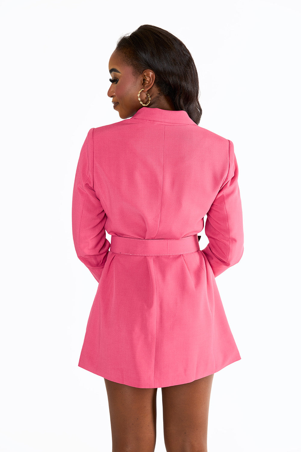 Harriet Blazer Dress - Flamingo