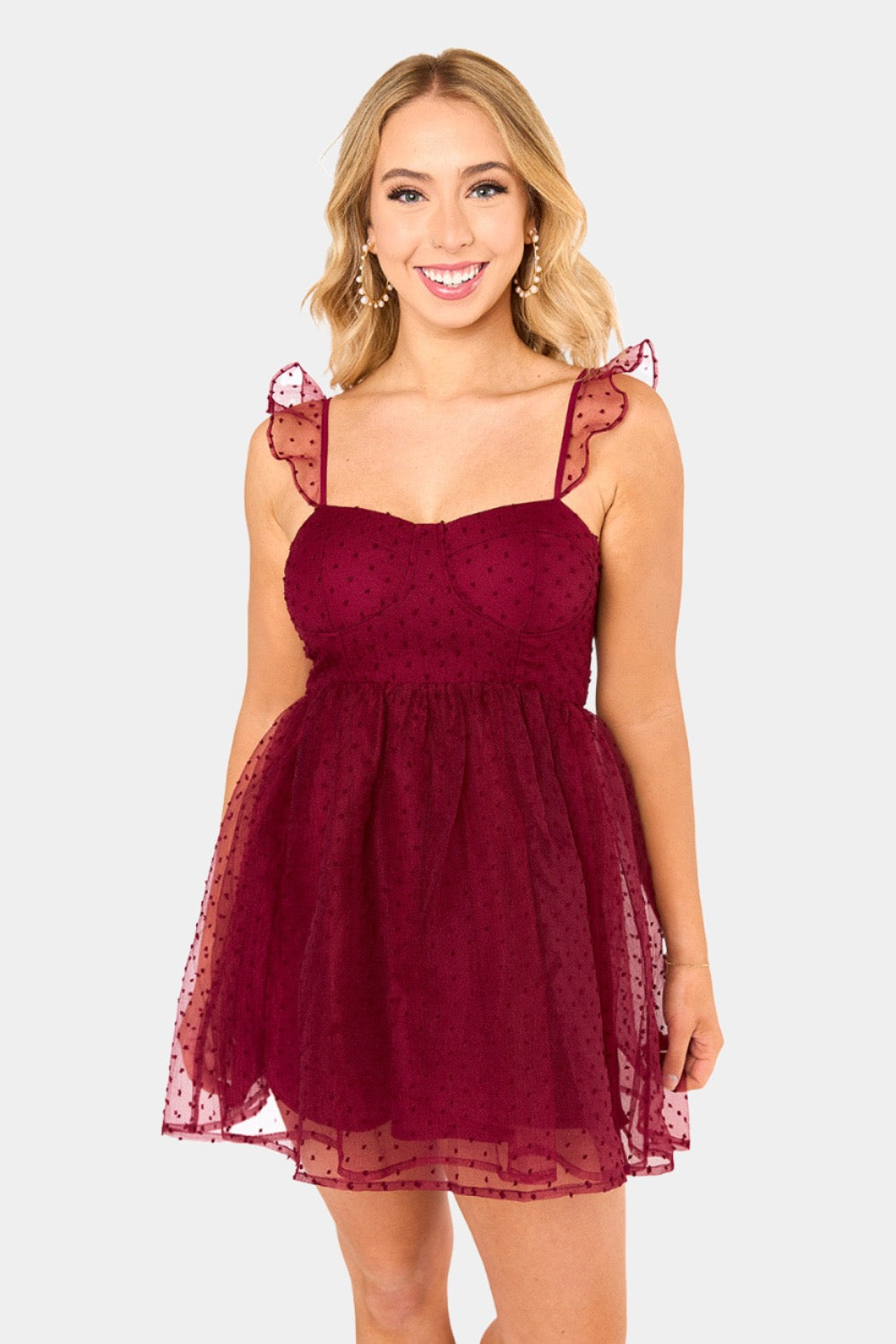 Vixen Bustier Mini Dress - Wine