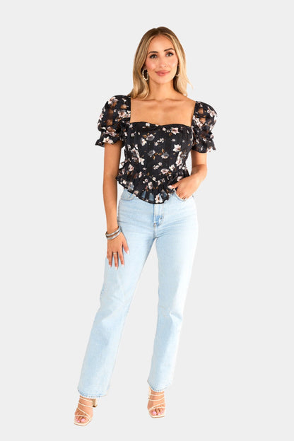 Chloe Bustier Top - Flower Basket