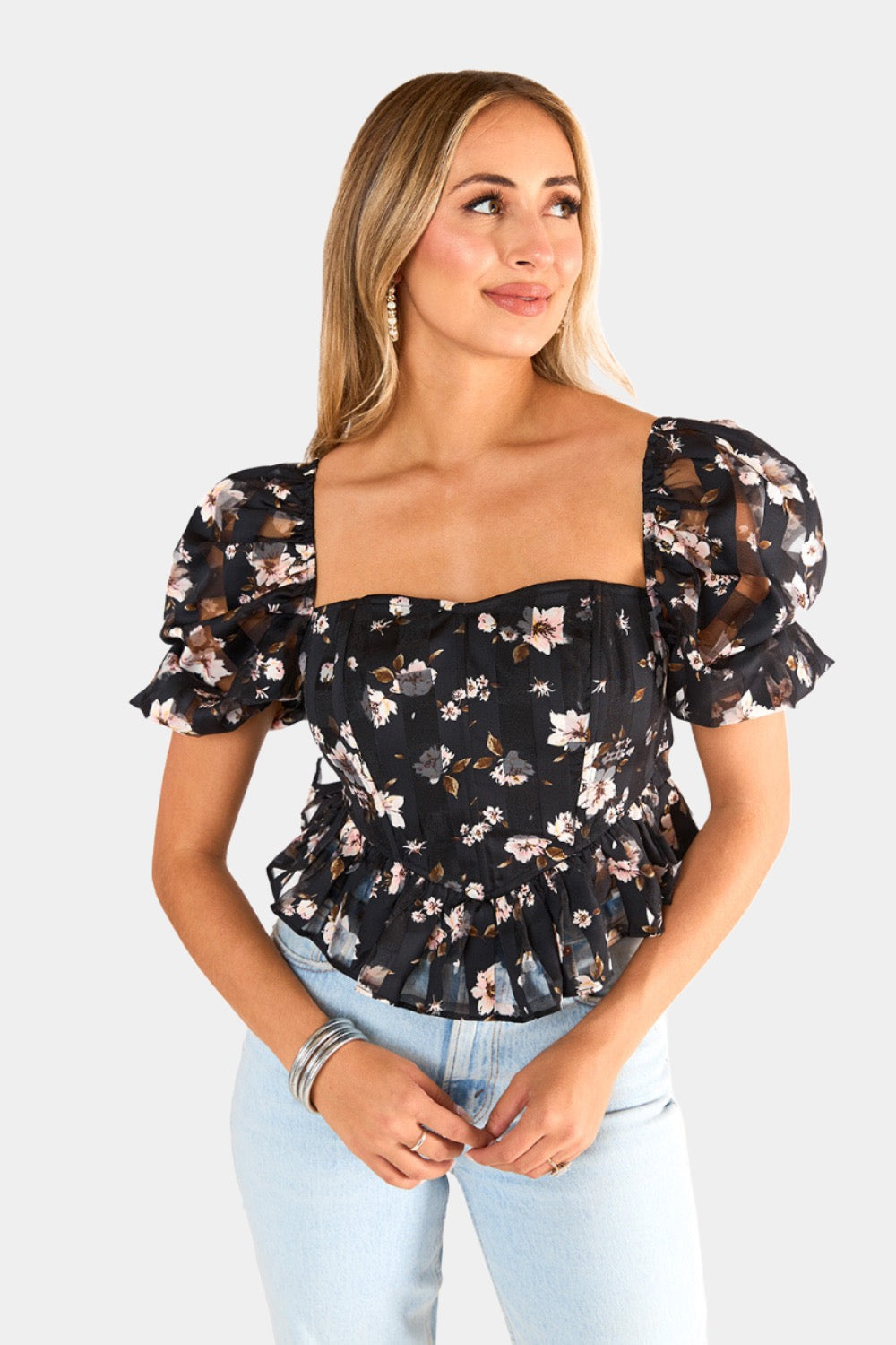 Chloe Bustier Top - Flower Basket