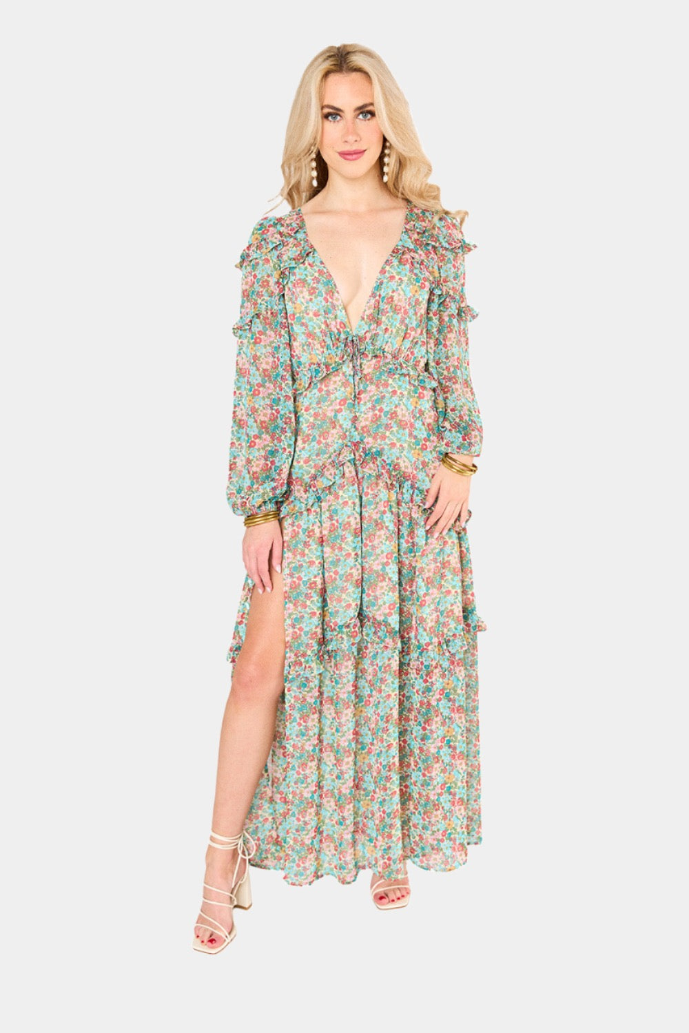 Pia Long Sleeve Maxi Dress - Lush