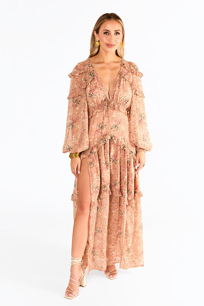 Pia Long Sleeve Maxi Dress - Adrift