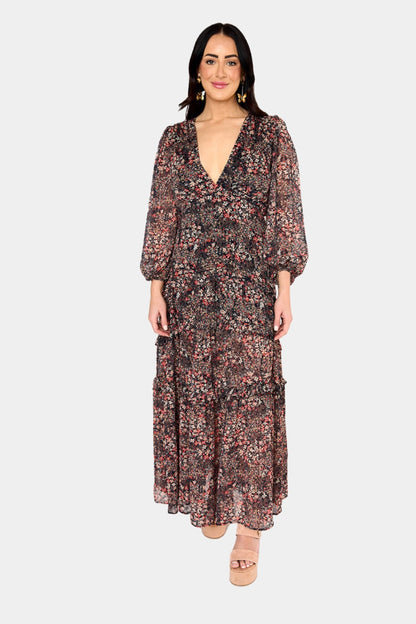 Zodiak Long Sleeve Maxi Dress - Siren