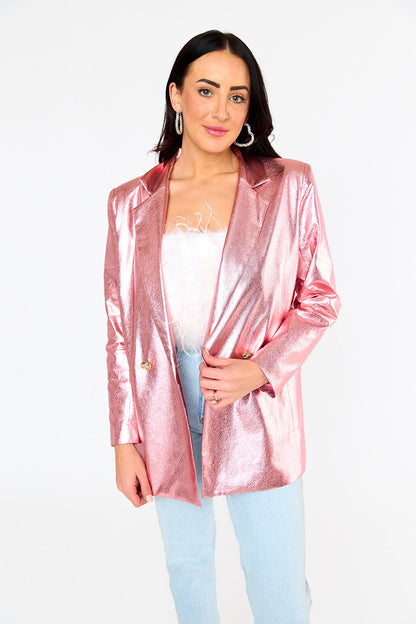 Avery Oversized Blazer - Begonia