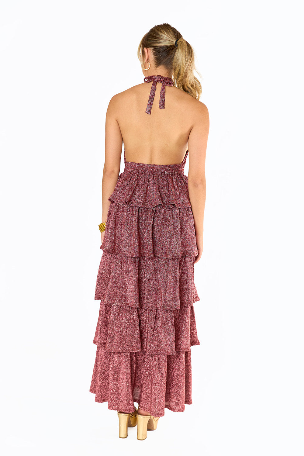 Talia Halter Long Dress - Valentine