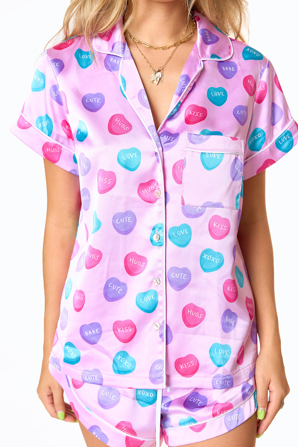 Aurora Pajama Set - Sweet Hearts