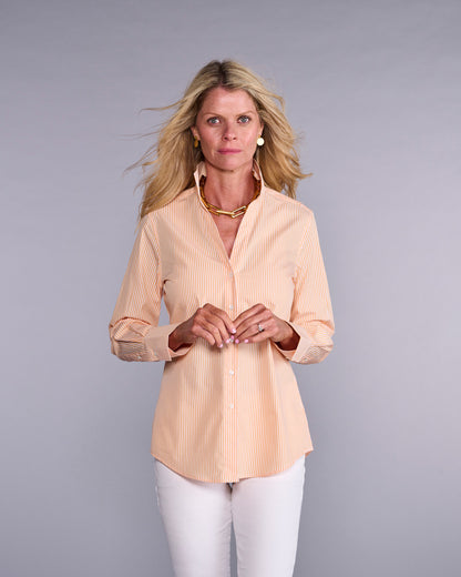 Papaya Stripe Top