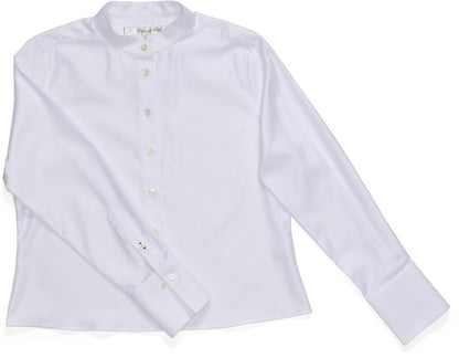 Long Sleeve Croped Top Crisp - White