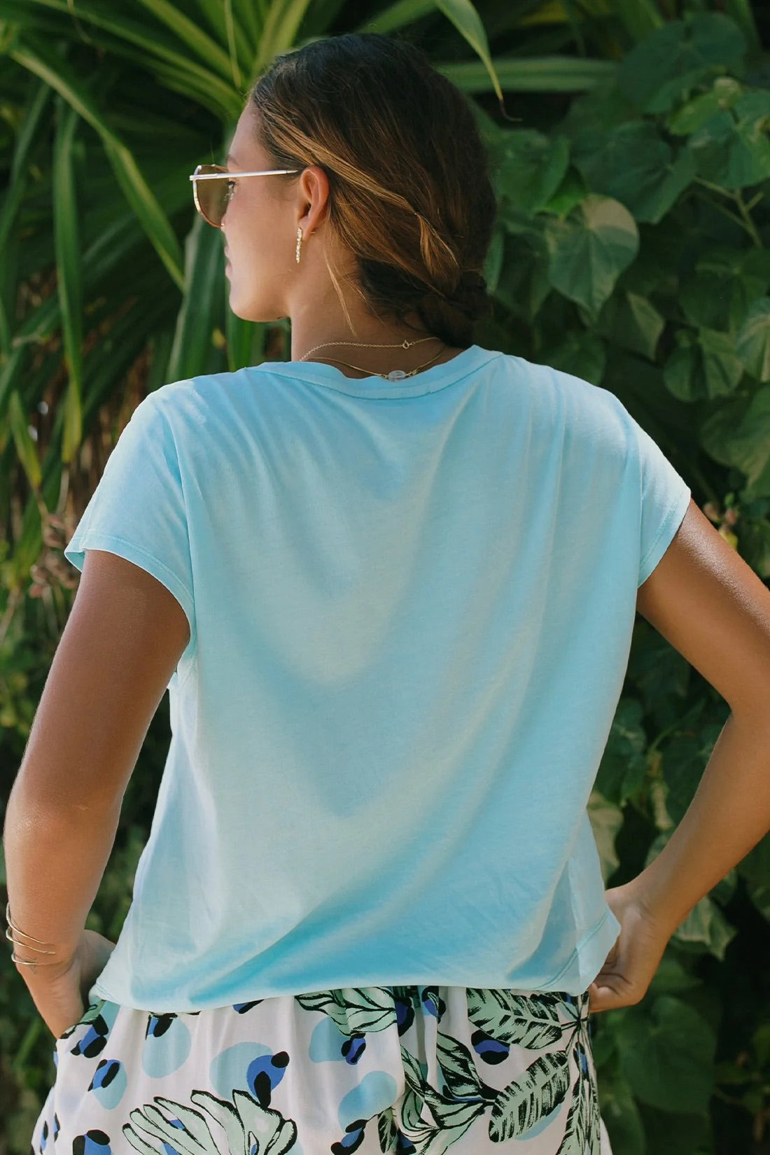 Tribal | Cap Slv Crew Neck Top