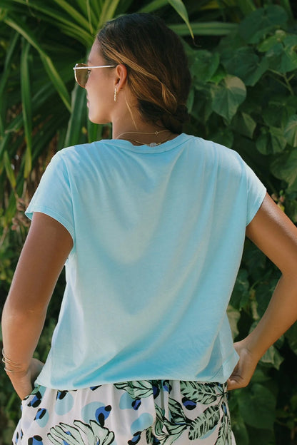 Tribal | Cap Slv Crew Neck Top