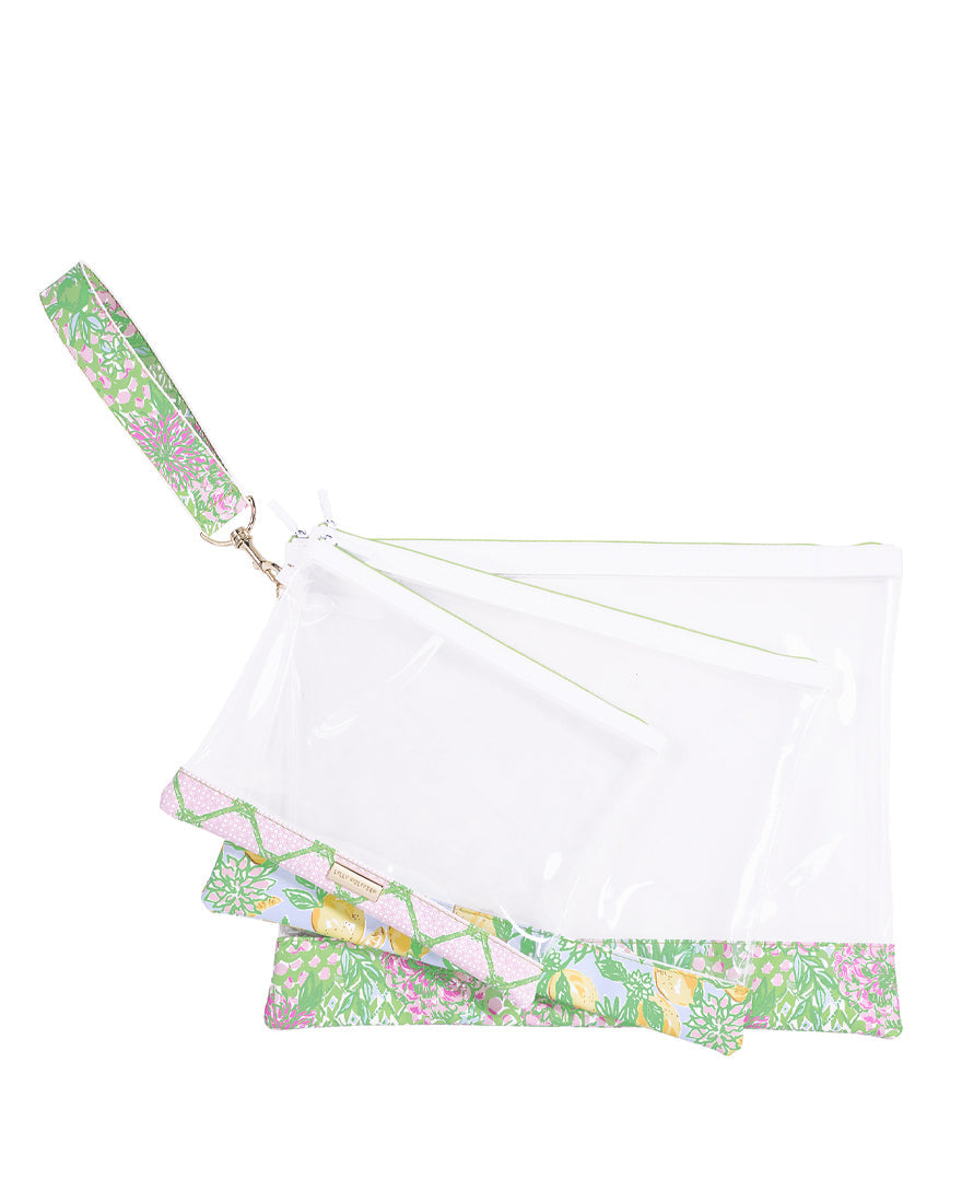 Lilly Pulitzer | Carryall Trio Pouch Set - Lime Feeling Good