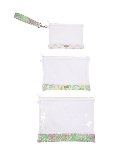 Lilly Pulitzer | Carryall Trio Pouch Set - Lime Feeling Good