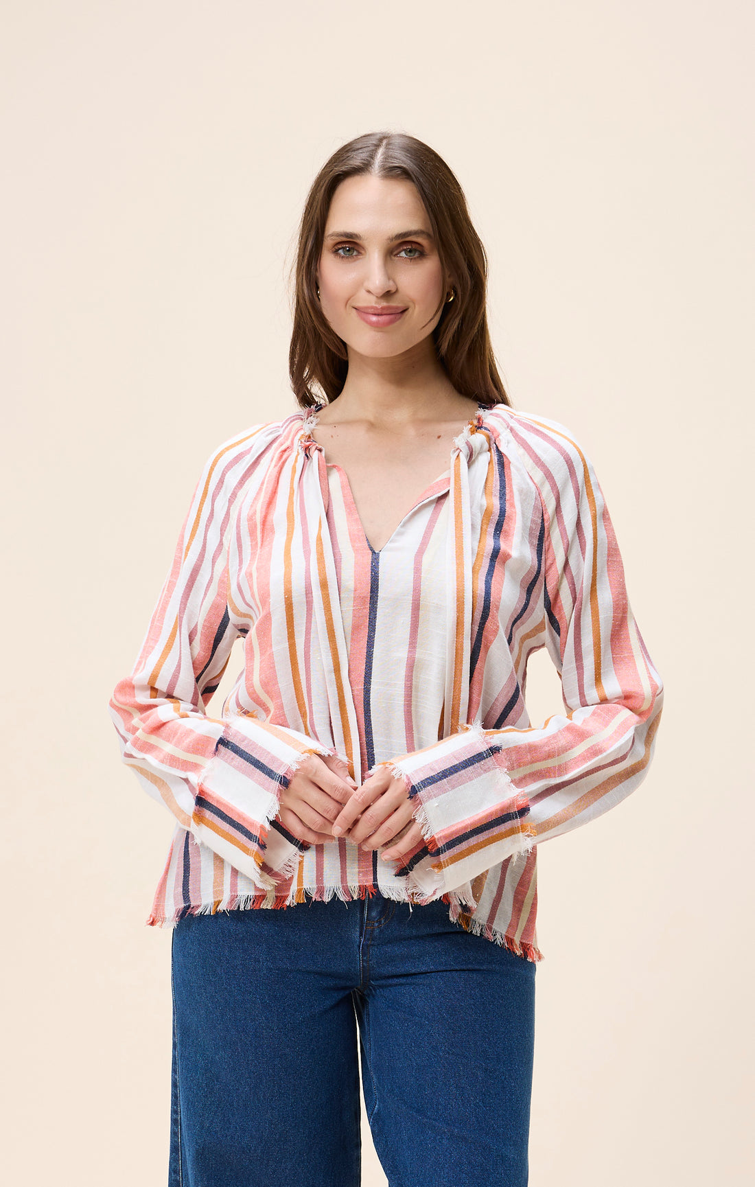 Zinnia Top - Ivory Multi