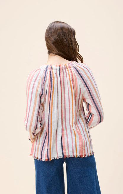 Zinnia Top - Ivory Multi