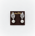 Cubic Zirconia Cluster Pearl Drop Clip-on Earrings