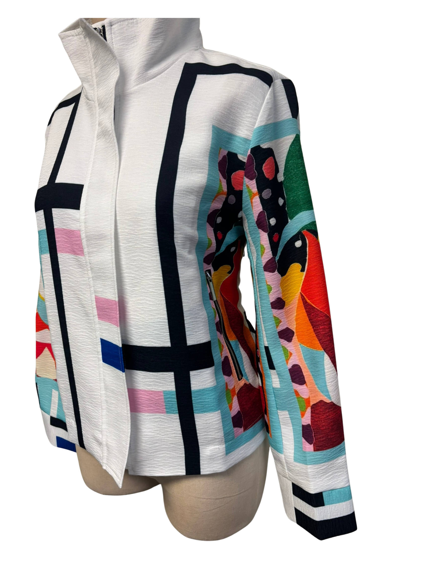 Damee | Biker Jacket Abstract Art