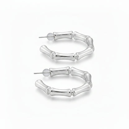 Bamboo Hoops Earrings
