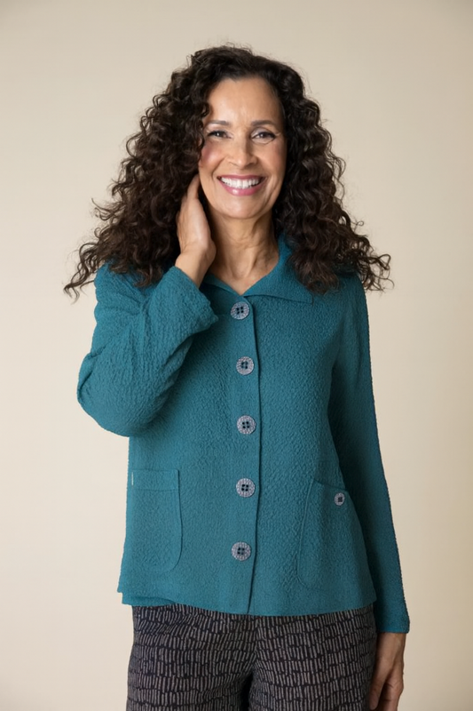 Habitat | Crinkle Crepe Solid Easy Swing Jacket