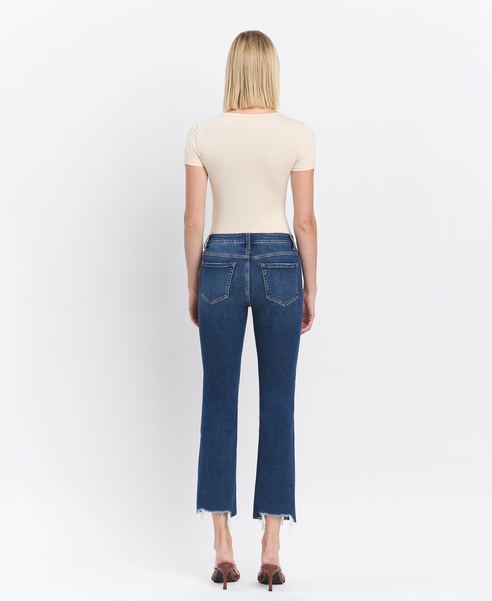 Flying Monkey | High Rise Crop Slim Straight Jeans